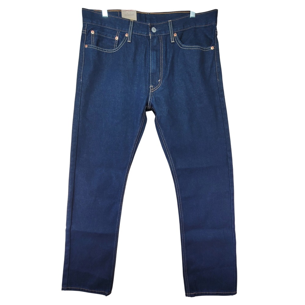 Levi's 513 Slim Straight Jeans Mens 34x30 Dark Blue New Denim Pants Preppy NWT